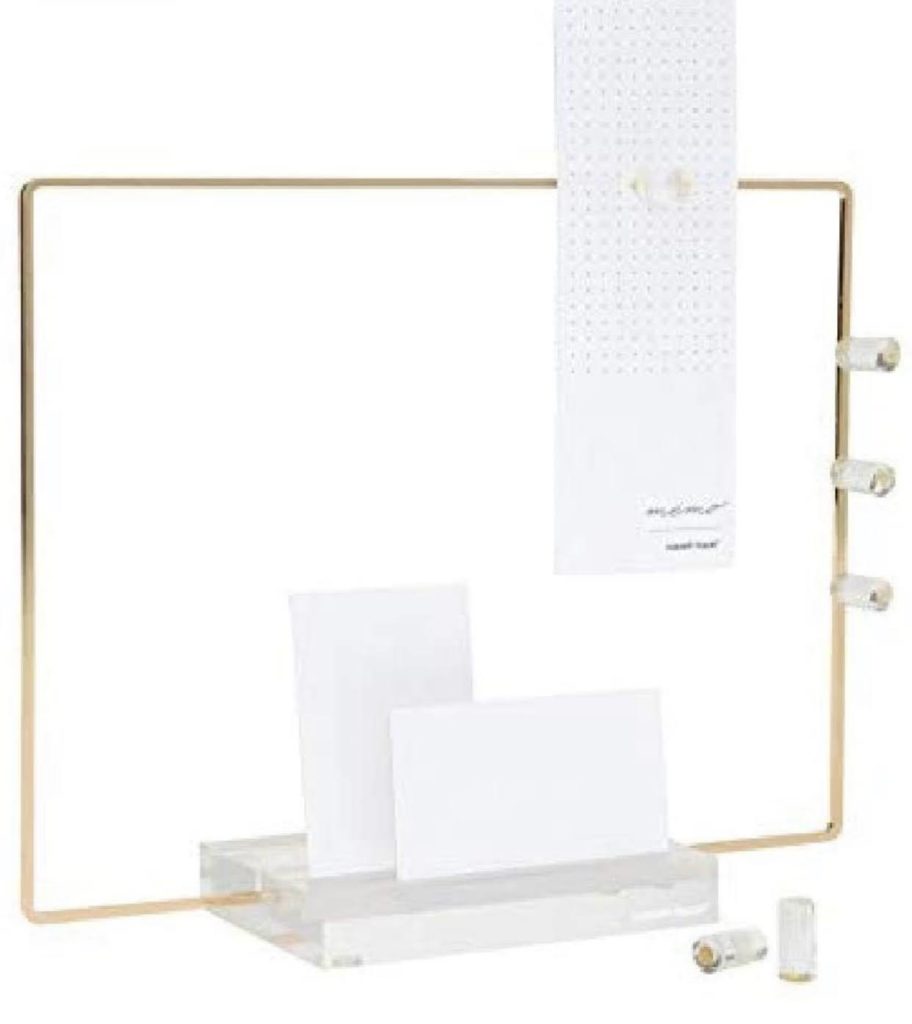 Acrylic and gold memo board, yes pls!